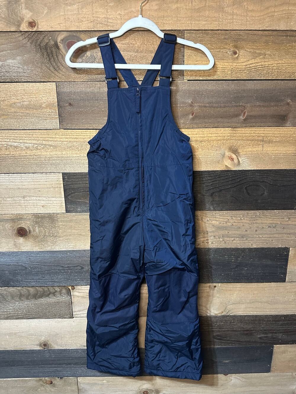 LAND’S END Kids’ Squall Waterproof Insulated Iron Knee Snow Bibs Size 8 EUC
